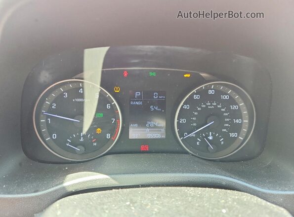 5NPD74LF4JH314436 2018 HYUNDAI ELANTRA Red Instrument cluster view