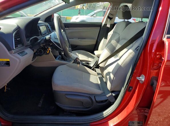 5NPD74LF5JH279986 2018 HYUNDAI ELANTRA Red Front interior view
