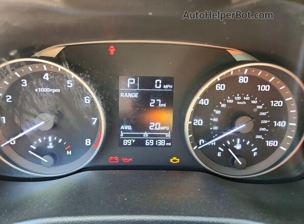 5NPD74LF5JH291037 2018 HYUNDAI ELANTRA Blue Vista del cuadro de instrumentos