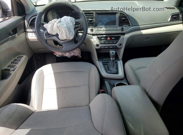 5NPD74LF5JH396564 2018 HYUNDAI ELANTRA Gray წინა პანელის ხედი