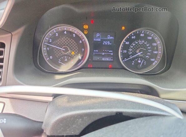 5NPD74LF5KH483835 2019 HYUNDAI ELANTRA White Սարքավորումների վահանակի տեսք