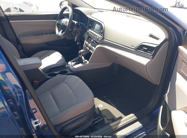 5NPD74LF5LH601500 2020 HYUNDAI ELANTRA Blue Вид салону спереду