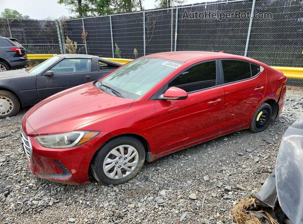 5NPD74LF6HH135714 2017 HYUNDAI ELANTRA Красный Задняя левая четверть