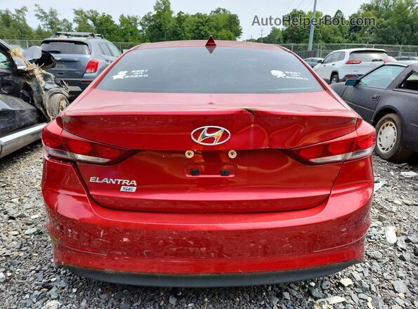 5NPD74LF6HH135714 2017 HYUNDAI ELANTRA Красный Вид салона спереди