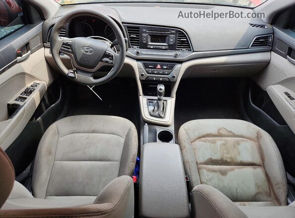 5NPD74LF6HH135714 2017 HYUNDAI ELANTRA Красный Вид щитка приборов