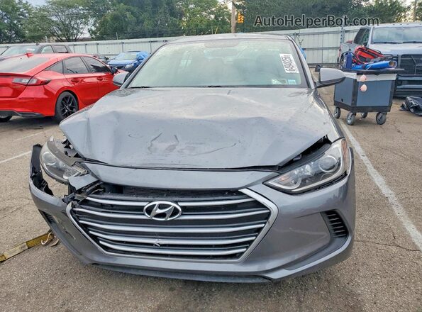 5NPD74LF6JH266163 2018 HYUNDAI ELANTRA Gray Դիմացի տեսք