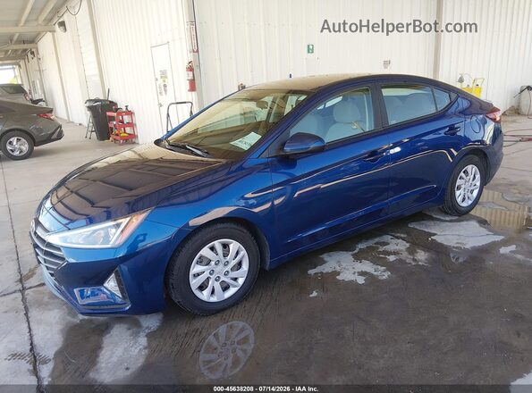 5NPD74LF6KH489420 2019 HYUNDAI ELANTRA Blue Передня ліва чверть