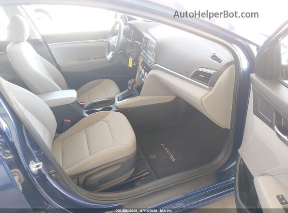 5NPD74LF6KH489420 2019 HYUNDAI ELANTRA Blue Вид салону спереду