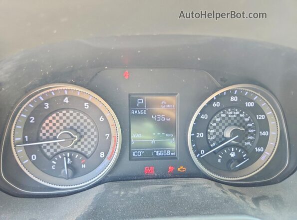 5NPD74LF7KH423670 2019 HYUNDAI ELANTRA Gray Вид щитка приладів