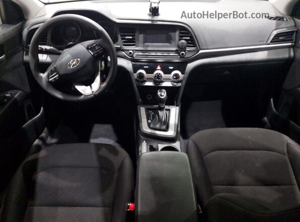 5NPD74LF7KH425595 2019 HYUNDAI ELANTRA White Widok deski rozdzielczej