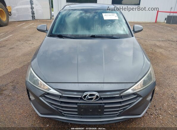 5NPD74LF7KH486039 2019 HYUNDAI ELANTRA Gray Front view