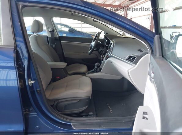 5NPD74LF7LH616323 2020 HYUNDAI ELANTRA Blue Widok wnętrza z przodu