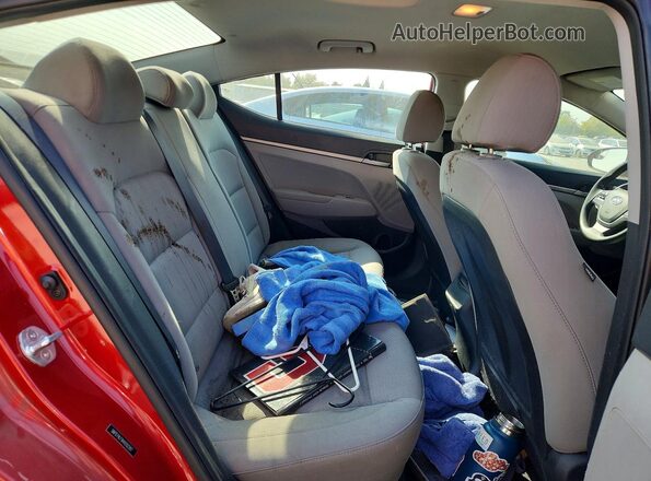 5NPD74LF9HH202287 2017 HYUNDAI ELANTRA Красный Вид задних сидений