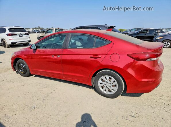 5NPD74LF9HH202287 2017 HYUNDAI ELANTRA Красный Задняя левая четверть
