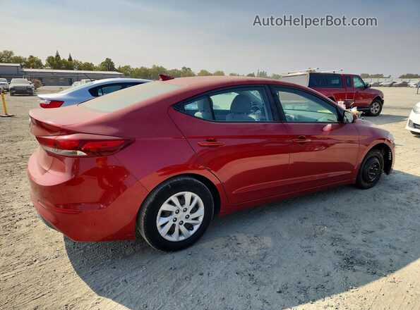 5NPD74LF9HH202287 2017 HYUNDAI ELANTRA Красный Задняя правая четверть
