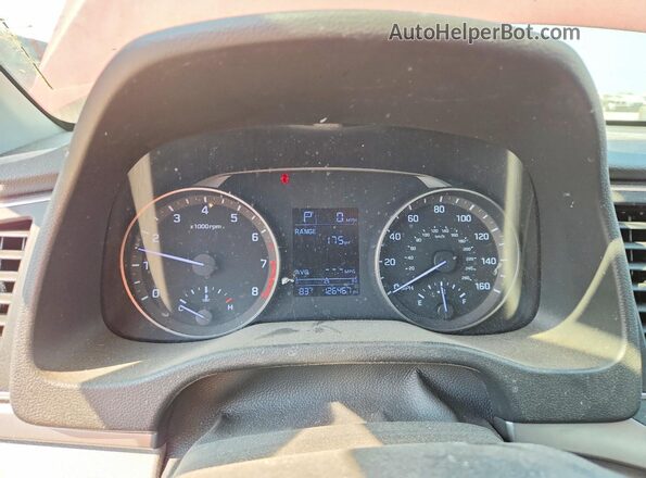 5NPD74LF9HH202287 2017 HYUNDAI ELANTRA Красный Вид щитка приборов