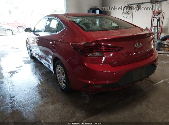 5NPD74LF9KH487743 2019 HYUNDAI ELANTRA Red Задня ліва чверть
