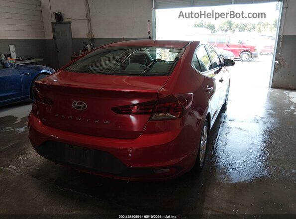 5NPD74LF9KH487743 2019 HYUNDAI ELANTRA Red Задня права чверть