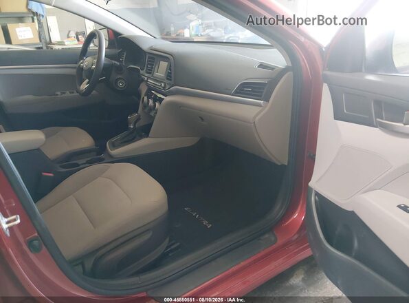 5NPD74LF9KH487743 2019 HYUNDAI ELANTRA Red Вид салону спереду
