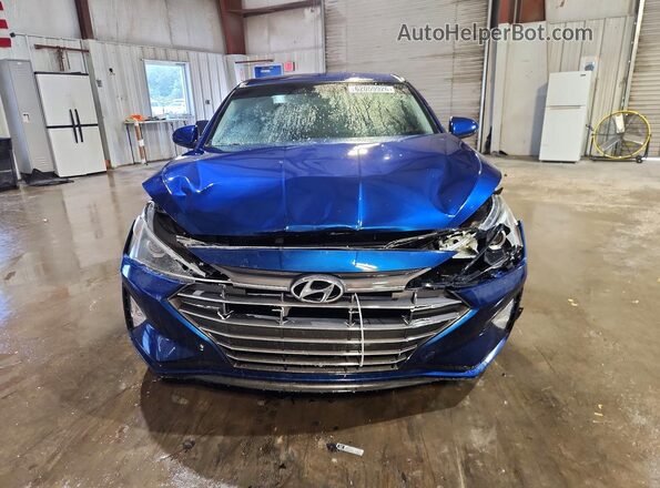 5NPD74LF9KH494112 2019 HYUNDAI ELANTRA Blue Vista frontal