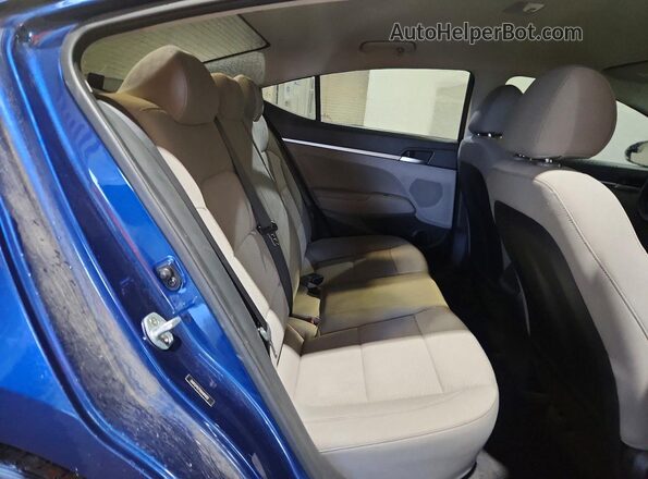 5NPD74LF9KH494112 2019 HYUNDAI ELANTRA Blue Vista de los asientos traseros