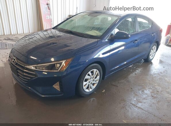 5NPD74LF9KH494630 2019 HYUNDAI ELANTRA Синий Передняя левая четверть