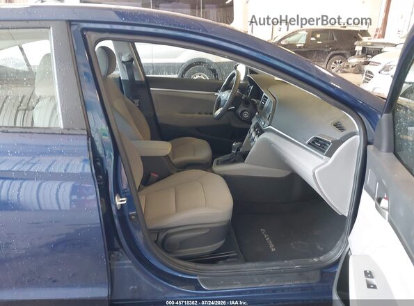 5NPD74LF9KH494630 2019 HYUNDAI ELANTRA Синий Вид салона спереди