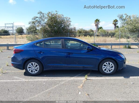 5NPD74LF9LH617733 2020 HYUNDAI ELANTRA Blue Вид задньої частини салону