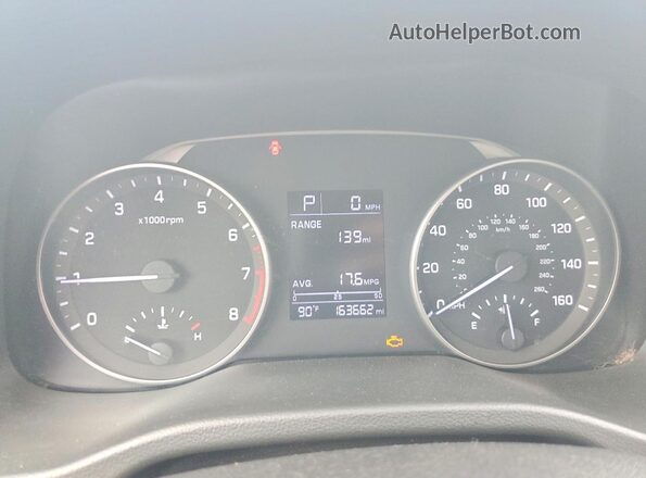 5NPD74LFXHH157313 2017 HYUNDAI ELANTRA Silver Widok zestawu wskaźników