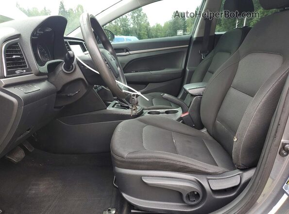 5NPD74LFXJH383292 2018 HYUNDAI ELANTRA Gray წინა სალონის ხედი