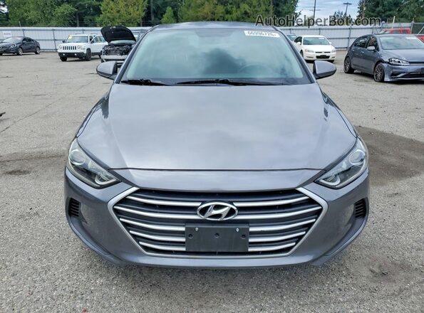 5NPD74LFXJH383292 2018 HYUNDAI ELANTRA Gray წინა ხედი