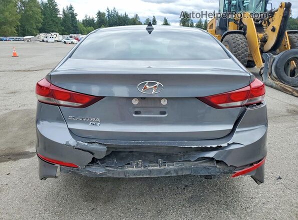 5NPD74LFXJH383292 2018 HYUNDAI ELANTRA Gray უკანა ხედი