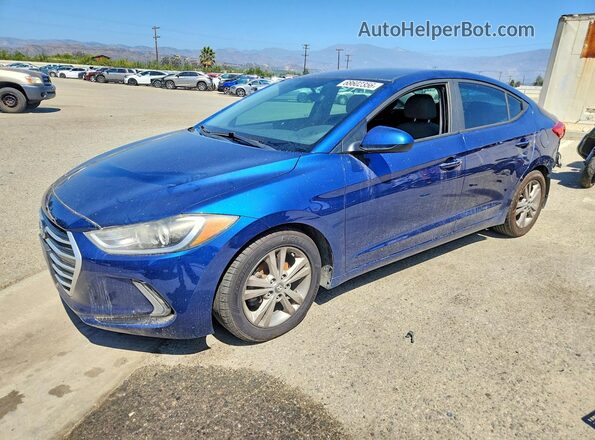 5NPD84LF0HH049540 2017 HYUNDAI ELANTRA Blue Rear left