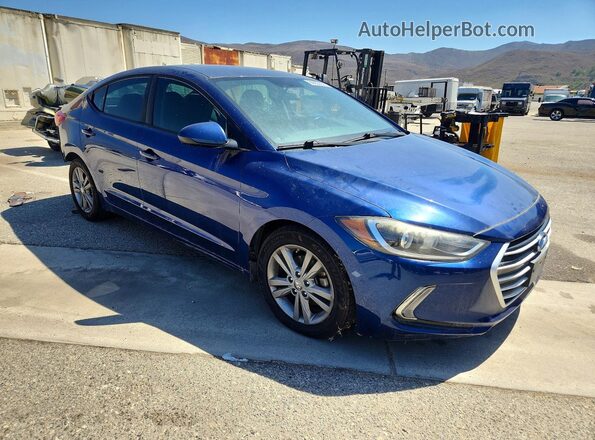 5NPD84LF0HH049540 2017 HYUNDAI ELANTRA Blue Front view