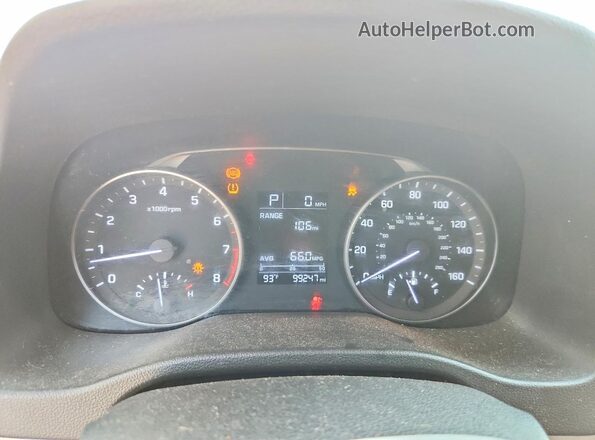5NPD84LF0HH104682 2017 HYUNDAI ELANTRA White Вид щитка приладів
