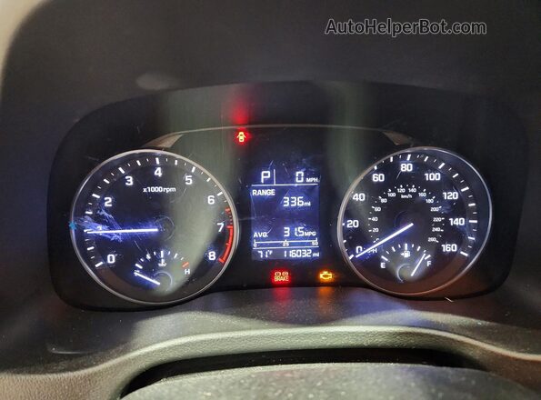 5NPD84LF0HH174957 2017 HYUNDAI ELANTRA Blue Vista del cuadro de instrumentos