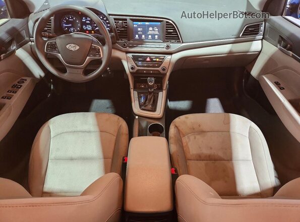 5NPD84LF0HH174957 2017 HYUNDAI ELANTRA Blue Vista del salpicadero