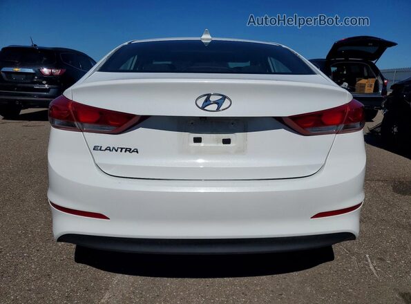5NPD84LF0JH347320 2018 HYUNDAI ELANTRA White Հետևի տեսք