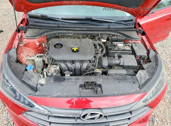5NPD84LF0LH550369 2020 HYUNDAI ELANTRA Red Vista interior trasera