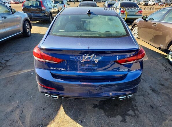 5NPD84LF1HH015476 2017 HYUNDAI ELANTRA Синий Вид салона спереди