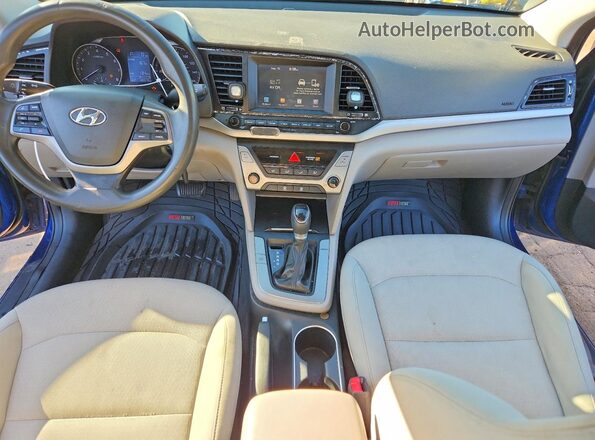 5NPD84LF1HH015476 2017 HYUNDAI ELANTRA Синий Вид щитка приборов