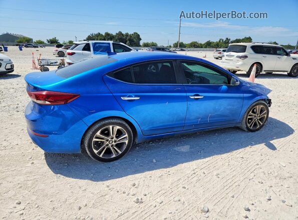 5NPD84LF1HH019320 2017 HYUNDAI ELANTRA Синий Задняя правая четверть
