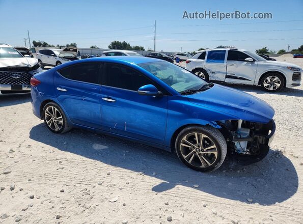 5NPD84LF1HH019320 2017 HYUNDAI ELANTRA Синий Передняя правая четверть