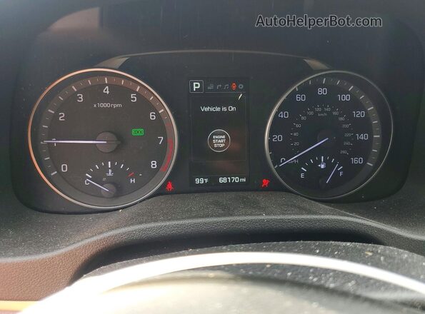 5NPD84LF1HH041558 2017 HYUNDAI ELANTRA Blue Вид щитка приладів