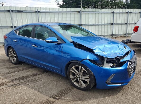 5NPD84LF1HH041558 2017 HYUNDAI ELANTRA Blue Передня права чверть