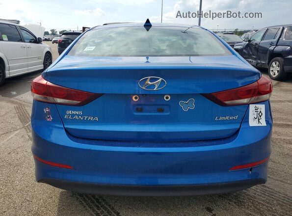 5NPD84LF1HH041558 2017 HYUNDAI ELANTRA Blue Вид ззаду