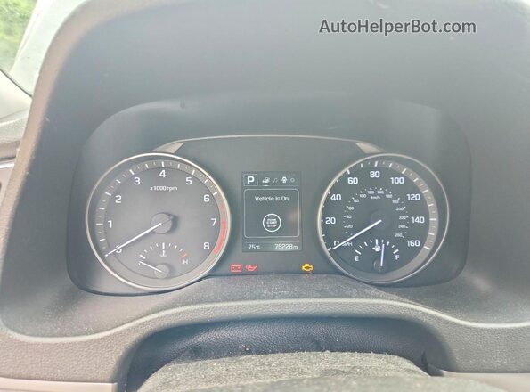 5NPD84LF1HH114296 2017 HYUNDAI ELANTRA Black Vista del cuadro de instrumentos