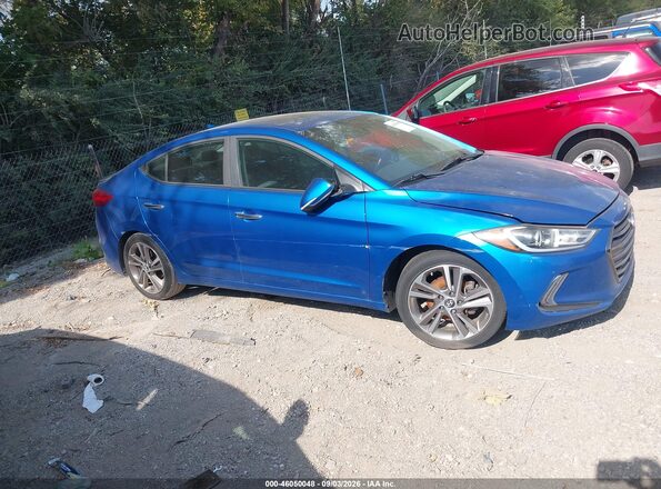 5NPD84LF1HH114914 2017 HYUNDAI ELANTRA Blue უკანა სალონის ხედი