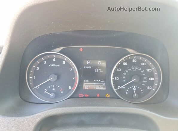 5NPD84LF2HH076805 2017 HYUNDAI ELANTRA Silver Vista del cuadro de instrumentos
