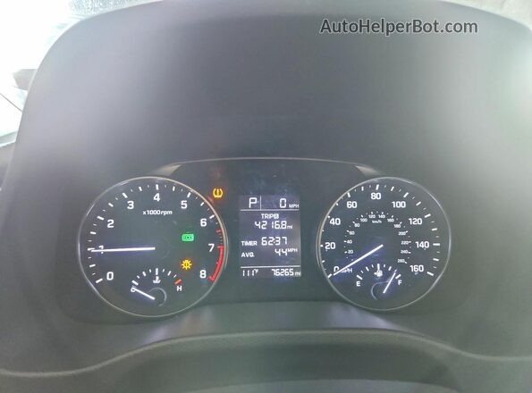 5NPD84LF2HH107776 2017 HYUNDAI ELANTRA Серый Вид щитка приборов